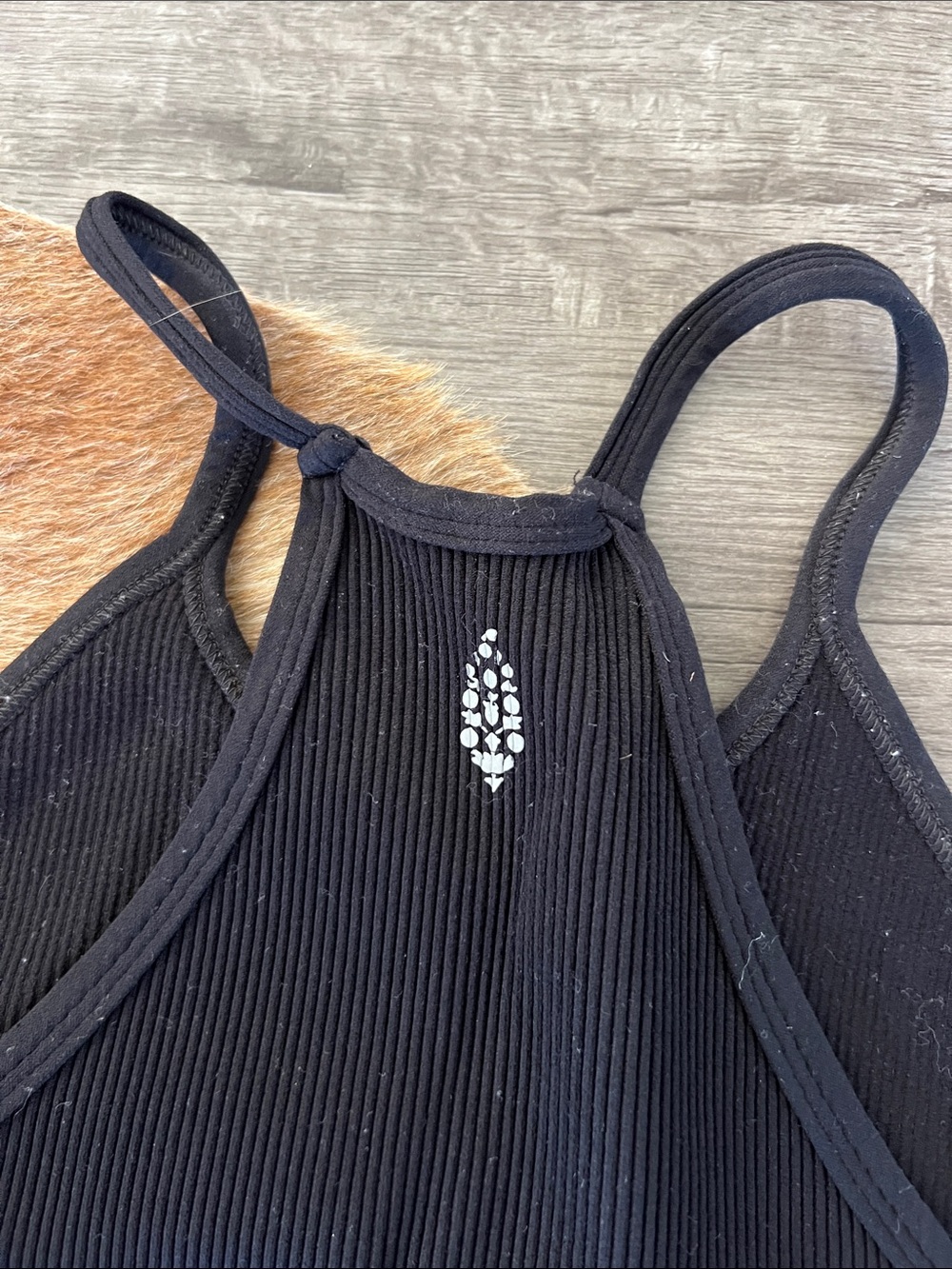 FP Movement by Free People Black Ribbed Cropped Tank - Picture 4 of 4